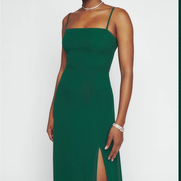 Reformation Ingrid Dress in Emerald - Picture 3 of 5
